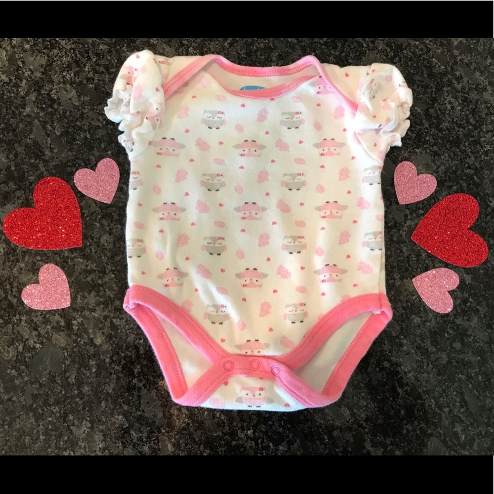 Pink owl Onesie